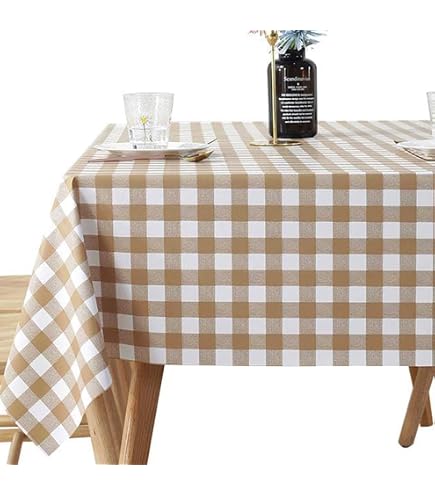 Sodahl 100%コットン　テーブルクロス 140×220 cm Amazon｜テーブルクロス 綿100％ 無地 140*220cm 防水 滑り止め すべり